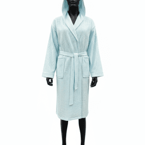 حوله تن پوش وافلی آبی روشن