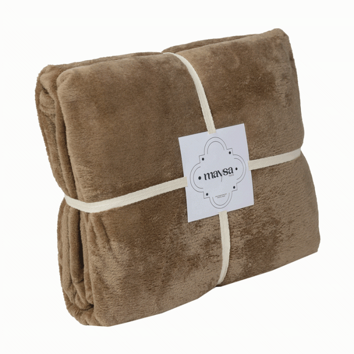 پتو cocoon velvet قهوه ای رنگ